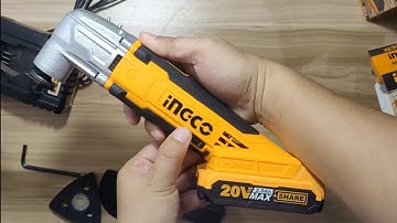 Unboxing Ingco Oscillating Multi Cutter Tool Cordless 20V Lithium Ion | ASMR