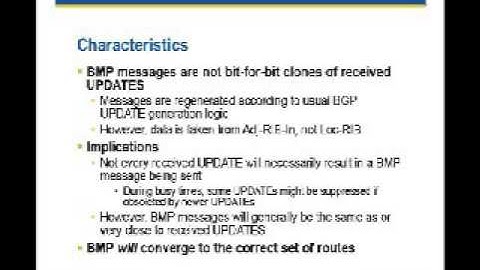 BMP, The BGP Monitoring Protocol