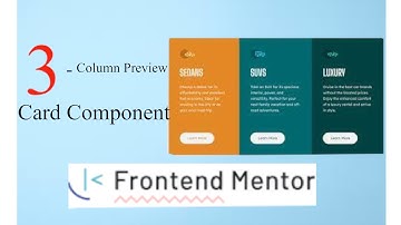3-column preview card component : Frontend Mentor Challenge