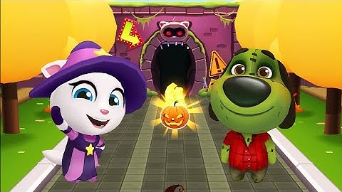 TALKING TOM GOLD RUN Vs BEN GOLD RUN DOUBLE SCREEN REVERSE PLAY GAME IN ANDROID MOBILE