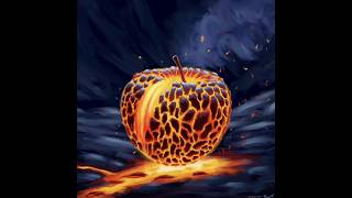 How to Paint a Apple made of Lava on Procreate #art #artwork #digitalart #procreate #apple #food