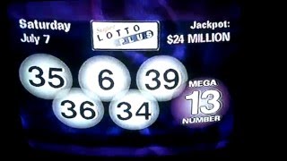 Jackpot is $24 million dollars taken after "who wants to be a
millionaire?" on saturday, july 7, 2007 kcal-tv 9 los angeles,
california. including logos f...