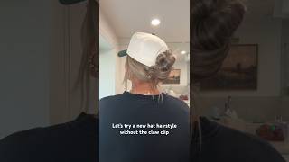 Hat hairstyle without the claw clip