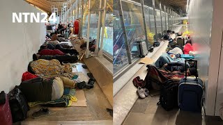 Crisis en el aeropuerto de Madrid por hacinamiento de migrantes varados en salas de inadmitidos