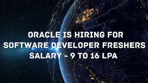 ORACLE IS HIRING FOR SOFTWARE DEVELOPER