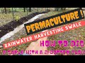 Permaculture rainwater harvesting swale  how to dig a swale with a 2 bottom plow