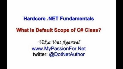 Default Scope Of C# Class