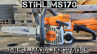 Stihl MS170 | Cheap Must Have Upgrades | Huge Improvements #stihl