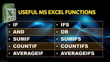 Useful MS Excel Functions - Logical & Statistical Functions (Master your Analytical Skills!)