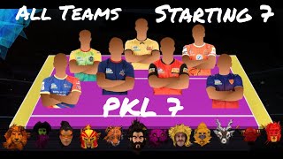 Pro Kabaddi 2019 | Starting 7 | Player Positions | Season 7