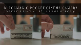 Blackmagic Pocket Cinema Camera 6k, Constant bitrate 8:1 VS Variable bitrate Q5 - TEST