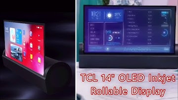 TCL 14" Rollable OLED Inkjet Display - Live Demo ( 14 inch ink jet ink-jet ) DTC2021 DTC 2021