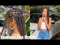 Doing My Own Knotless Box Braids For The First Time