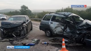 В Башкирии столкнулись &quot;BMW&quot; и &quot;одиннадцатая&quot;, погиб водитель отечественного авто / Видео