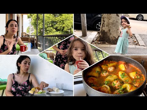 წავედით კარფურში ფარშზე რა ვიყიდეთ🫢გამობზეკილ მუცელზე🥰რამდენი კილო მოვიმატე 😅მოვამზადე ტოლმა