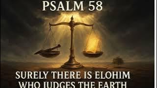 Psalm 58  --Surely There Is Elohim Who Judges