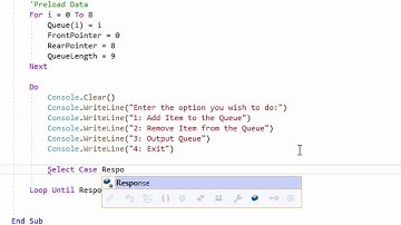 Computer Science 9618: 19.1 Programming a Queue VB.NET