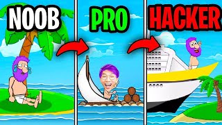 NOOB vs PRO vs HACKER In JOHNNY'S ISLAND!? (ALL LEVELS!) screenshot 3