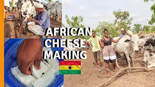 WE MADE CHEESE (WAGASHI) ON AN AFRICAN FARM | LIFE IN GHANA WITH THE FULANI PEOPLE