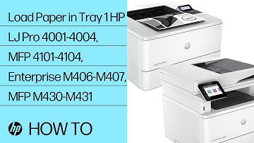 Load Paper in Tray 1 | HP LJ Pro 4001-4004, MFP 4101-4104, E M406-M407, MFP M430-M431 | HP Support