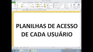 Login com Multi Usuário em Excel VBA - Definir Planilhas de Acesso