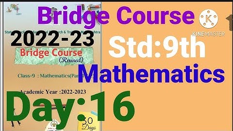 9th||Mathematics||Bridge Course||2022-23 ||Day:16th||English & SemiEnglish||Maths, Class 9,Day:16