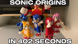 Sonic origins in 402 seconds - Lego stop motion