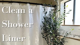 How To Clean A Plastic Shower Curtain and Liner | Shower Curtain Liner Deep Clean and Disinfecting