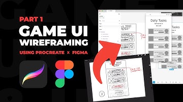 Game UI Wireframing in Procreate & Figma Tutorial Part 1 | Daily Task Screen Design