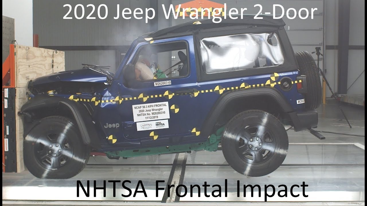 2020-2021 Jeep Wrangler 2-Door NHTSA Frontal Impact - YouTube