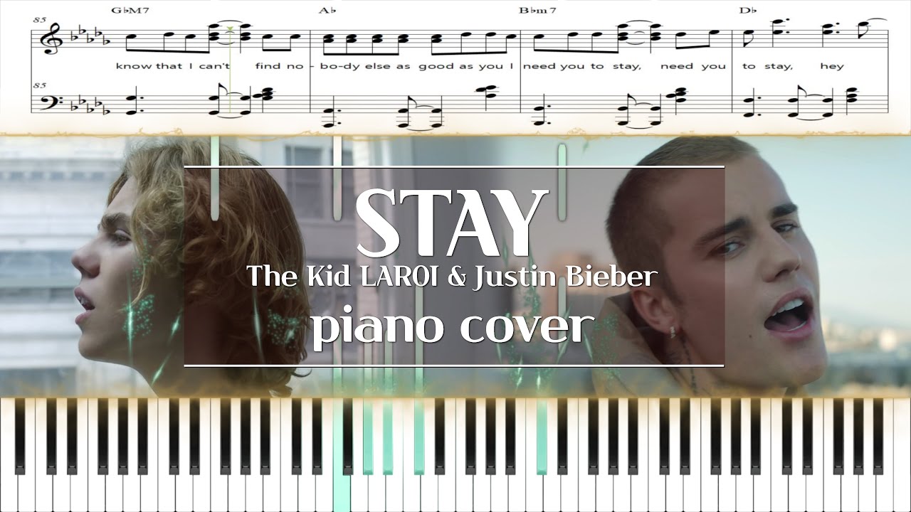 The Kid LAROI & Justin Bieber STAY(스테이) 피아노 커버, 악보, 코드 (Piano cover