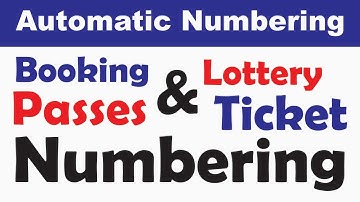 Automatic Numbering in Corel, Corel Numbering, Ticket Numbering, CorelDraw16 Numbeing