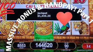 MAYAN CHIEF Slot Machine Part 1🔥 MASSIVE BONUS GAMES & #HANDPAY! #slotsmachines #casinoslots #casino screenshot 4