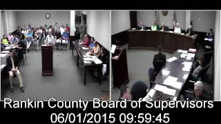 Rankin County, MS Board of Supervisors meeting on date: 6/1/2015