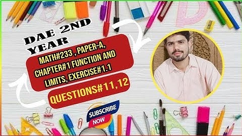 DAE- Math#233, paper-A , chapter#1 , Exercise#1.1 Even and odd function, Question #11(i-iv),12(i-ii)