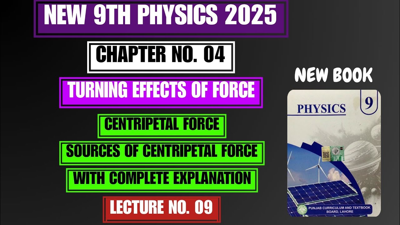 Centripetal Force | Sources | Chapter#4 | Turning Effects of Force | New 9th Physics 2025