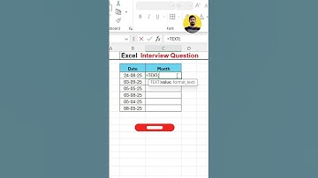 Excel Interview Question: Text Formula to Get Month #excel #interview #exceltricks