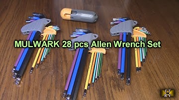 MULWARK Brand 28 pcs Allen Wrench Set all S2 Steel, T-Handle Included,  SAE, Metric, TORX  REVIEW