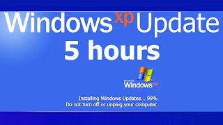 Windows XP Update Screen REAL COUNT 5 hours 4K Resolution