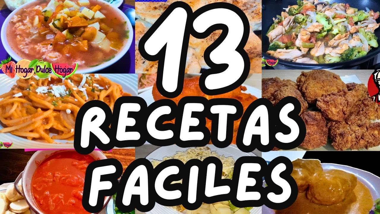 ✅13 RECETAS FACILES CON POLLO🍗🐔🐓 #mihogardulcehogar #recetassincarne #menusemanal #recetasconpollo