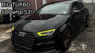 Big Turbo Audi S3 Full Exhaust Sounds! CTS Downpipe + MBRP Catback