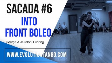 Intermediate Tango-George & Jairelbhi: walking both sides of womans-Sacada #6 into Front boleo