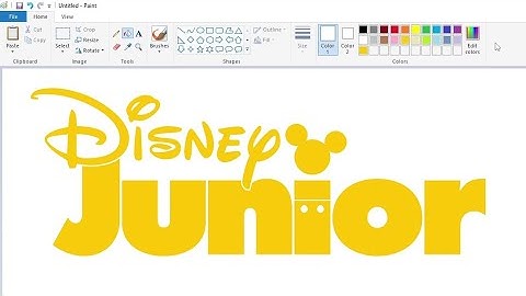 How to draw the yellow Disney Junior logo using MS Paint | How to draw on your computer