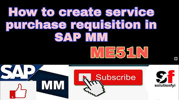 How to create a service purchase requisition in SAP MM!! service PR Kaise Banaye?