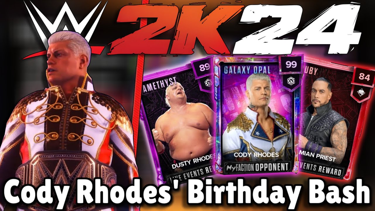 Galaxy Opal Cody Rhodes !!! Cody Rhodes Birthday Bash | WWE 2K24