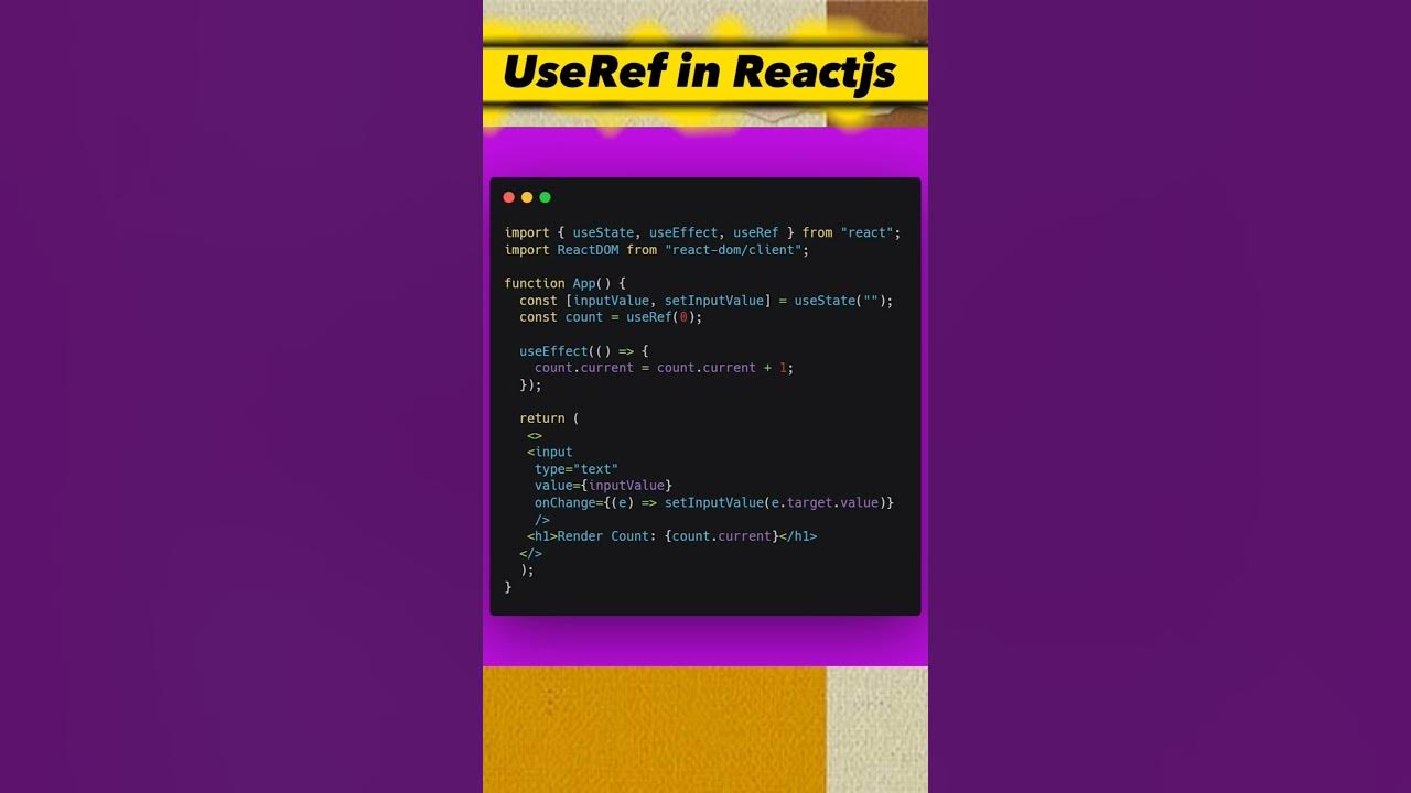 Useref hook in reactjs reactjs tutorial reactjs coding 