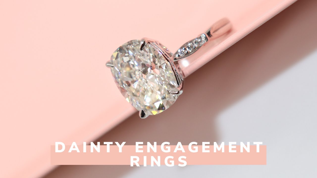 Solid Gold Dainty Diamond Ring | Dainty diamond ring, Cute promise rings,  Gold promise rings