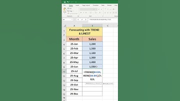 Forecasting with TREND & LINEST IN EXCEL 📈🔥