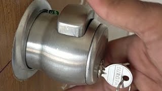 #europa#installation#lock बेडरूम का लॉक कैसे लगाते हैं, Feather touch/Round lock installation