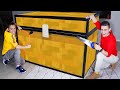 UNBOXING $100,000 GIANT MINECRAFT TREASURE CHEST!!!